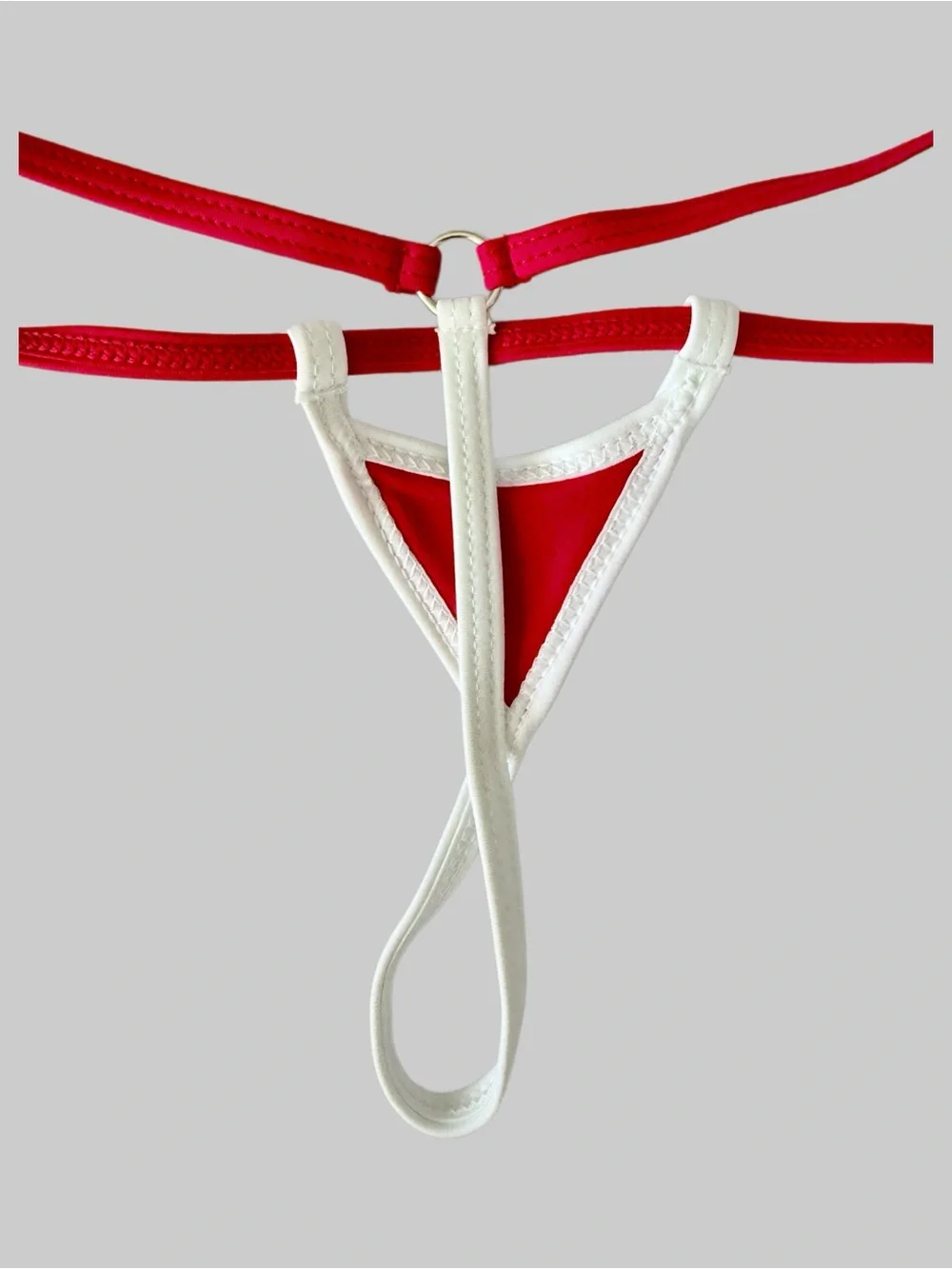SHERRYLO Swimwear Red & White Extreme Micro Bikini | G String | One Size | NWT